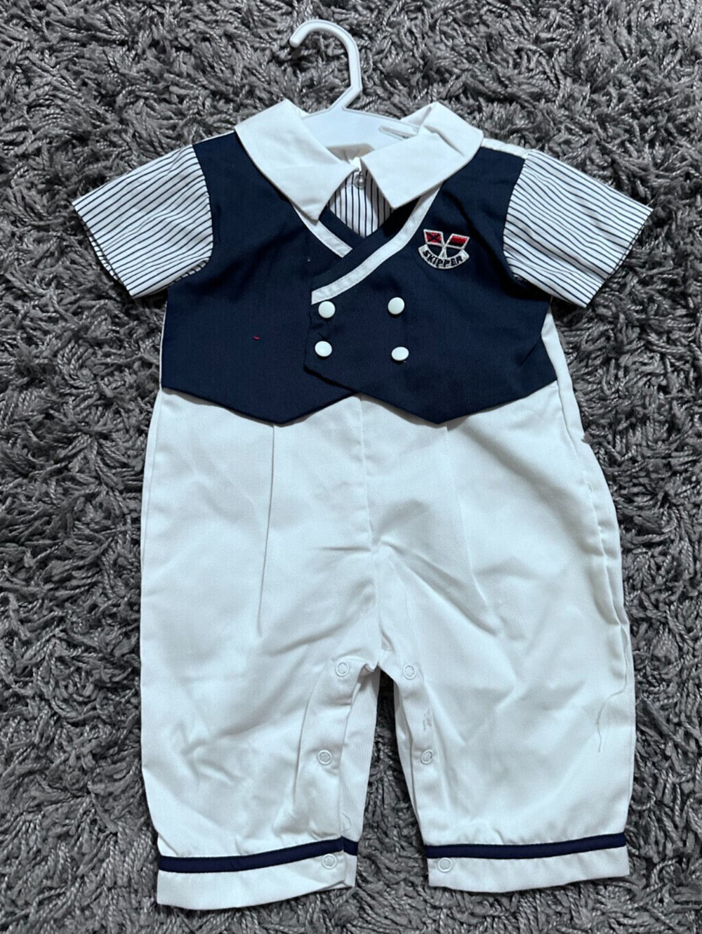NWT Vintage 90s Baby Skipper Sailor Outfit Size 3-6M